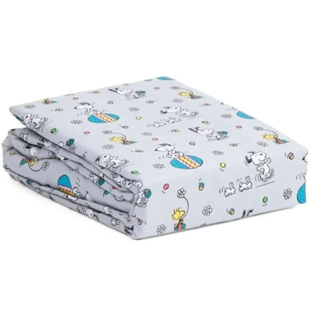 Berkshire Blanket & Home Co. Peanuts Full Sheet Set Pillowcase Flat Fitted Sheet